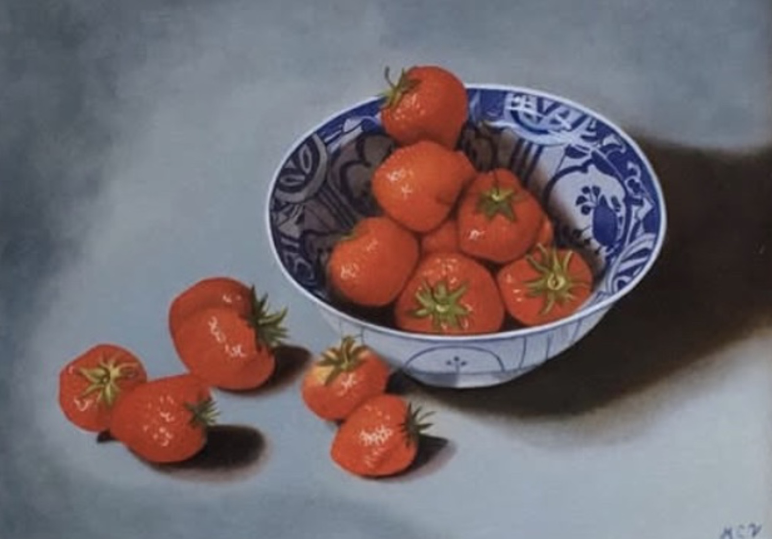 Aardbeien in Chinees kommetje.