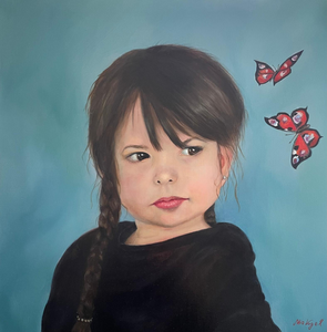 Olieverf op linnen 40 x 40 
Mijn kleindochter Liv