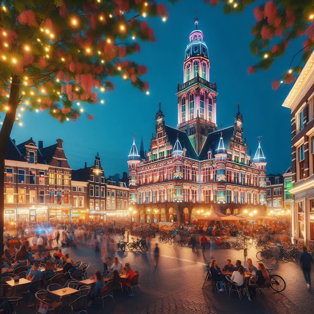 GR002 - Groningen Martinitoren illuminated