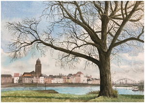 Landschap, stadsgezicht, platteland