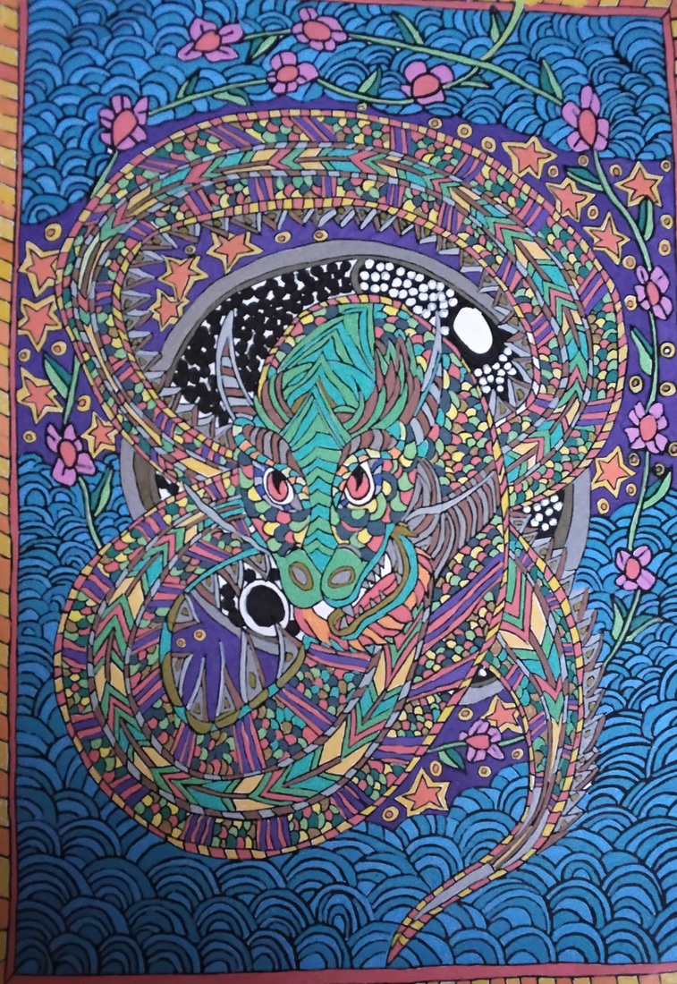 Draak schets deel 4 eind