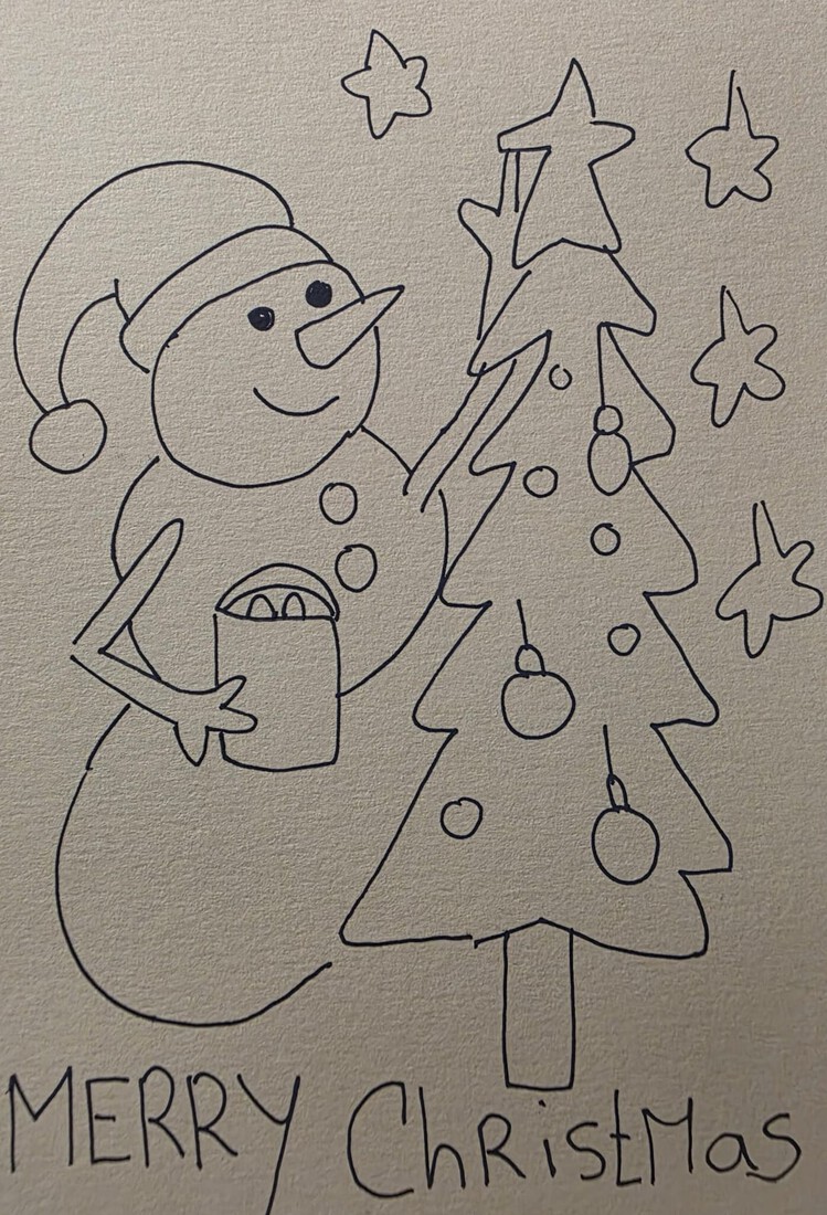 Kerst boom en Kerstsneeuwpop