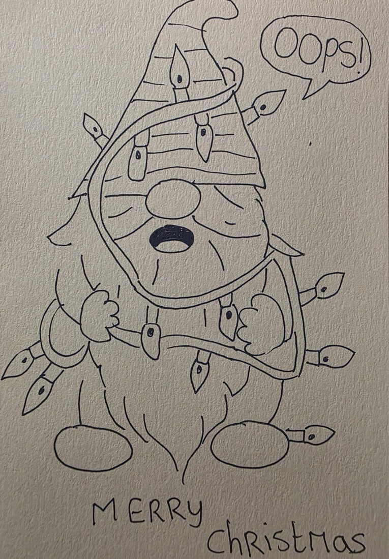 Kerstlicht grome in de knoop