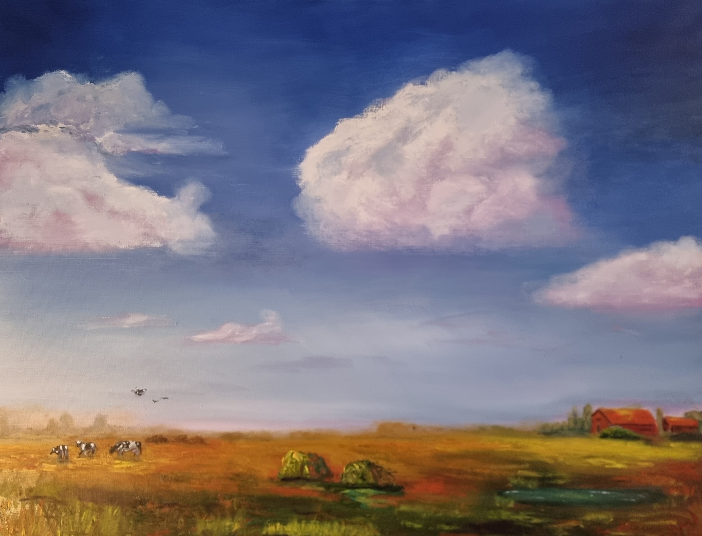 Landschap met drie koeien