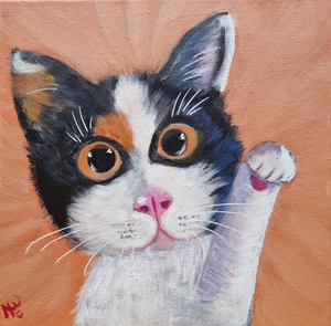 In deze groep staan mijn (grappige) schilderijen met kattenafbeeldingen. Deze pagina toont mijn grote passie, het maken van -gekke- kattenschilderijen. Deze maken mij oprecht vrolijk. De poezen vertellen mij hun verhalen, ze worden levend. Welk verhaal hoor jij?