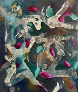 Mijn olieverfschilderijen geschilderd met Rembrandt- verf, laten mijn muzieknoten dansen over het doek in levendige kleurencompositie. Elk werk ademt dynamiek en nodigt uit om langer te kijken, waarbij het ritme en de beweging langzaam resoneren en en je steeds dieper in het werk trekken.