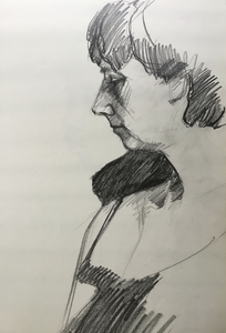 Tekeningen met grafiet en krijt