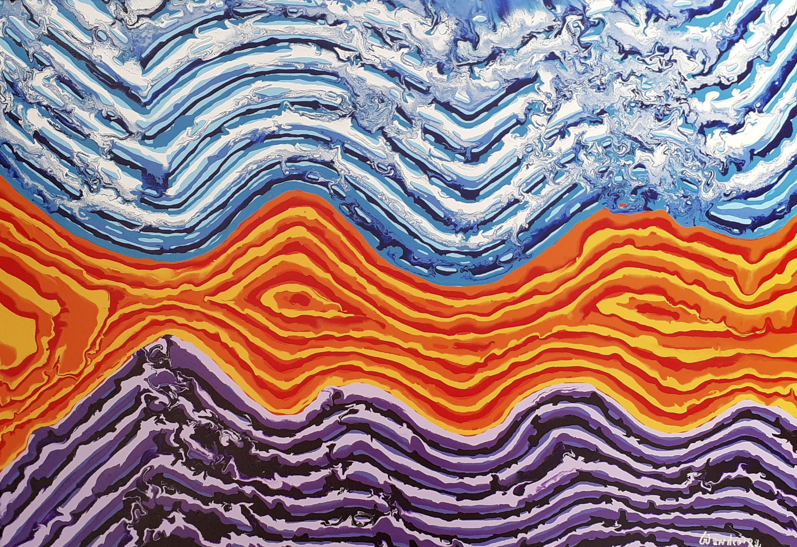 Thumb print of an Artist, after a hard day's work 