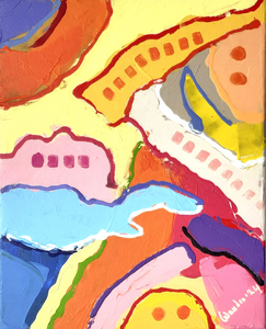 Tijdens mijn eerste soort groepsexpositie in een kraakpand, plakte een vriendin een blauw stuk schuimrubber op de muur met de tekst: 